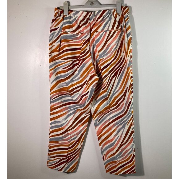 Womens Ann Taylor Tapered Leg Chino Pants Animal Print  L - Picture 2 of 8